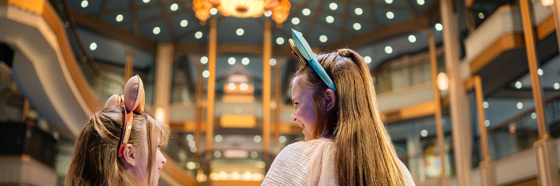 Two girls in Treasure Grand Hall