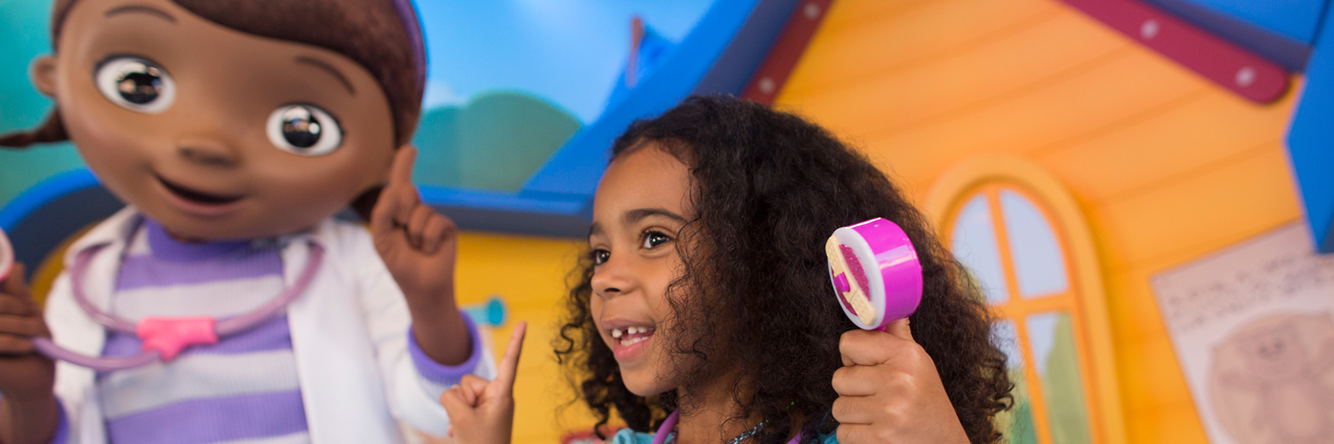 Little Girl with Doc McStuffins; Disney Junior; Hollywood Studios