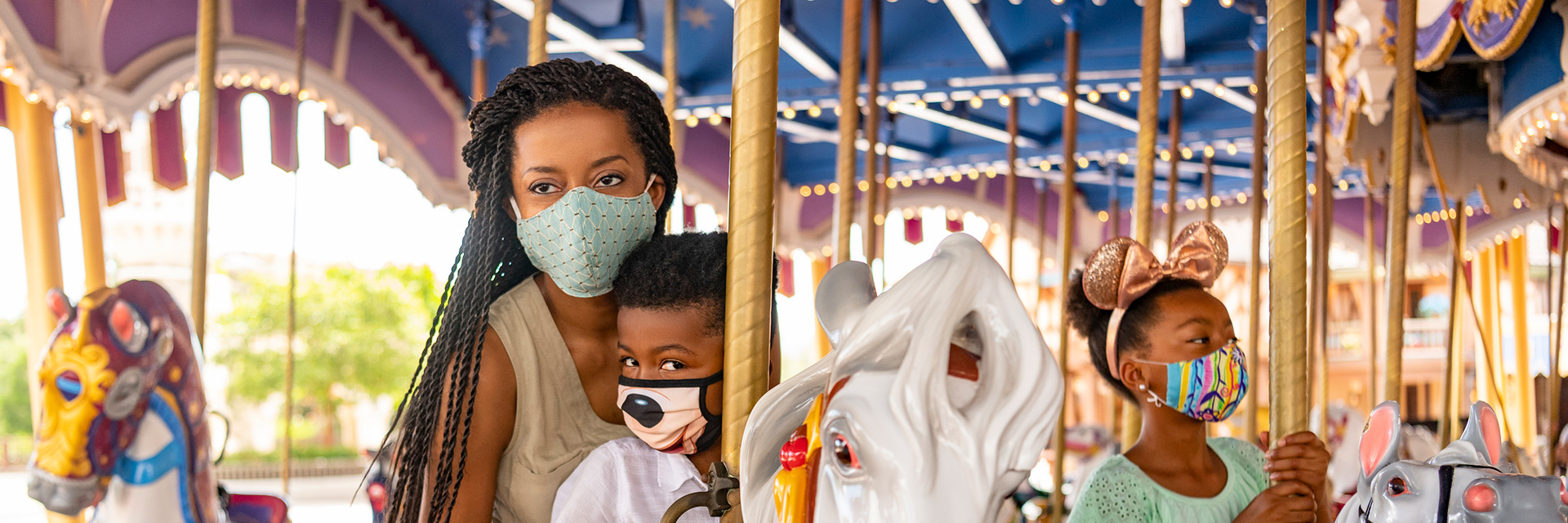 Mother and son on Carousel