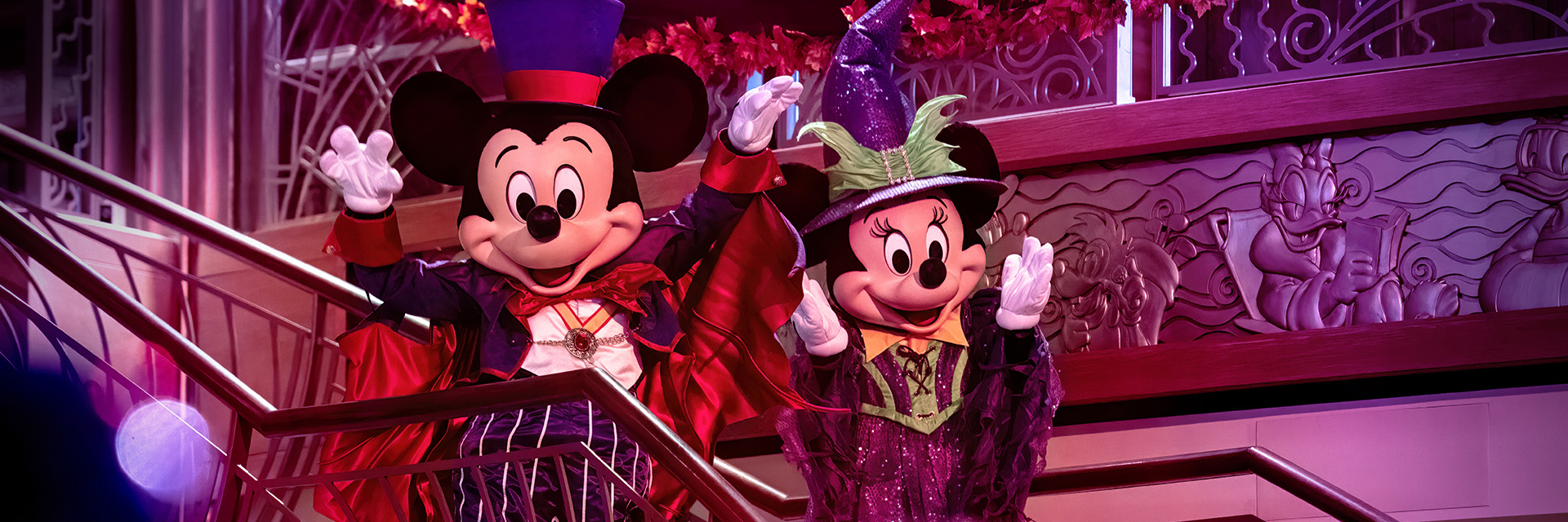 Mickey and Minnie Celebrating Halloween on the High Seas