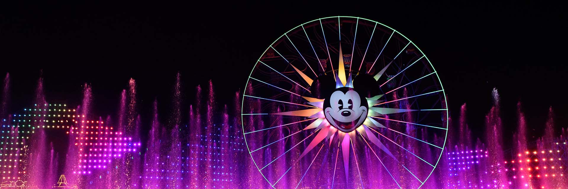 dlr activities 02; Farris wheel; mickey head; world of color