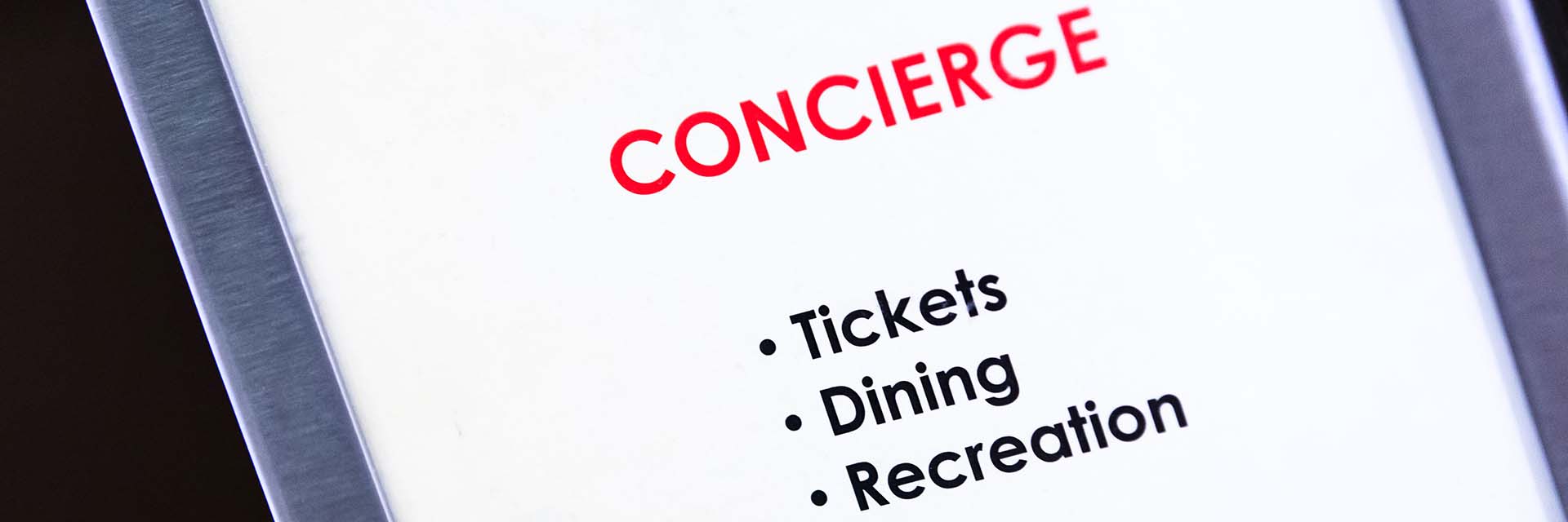 Concierge sign