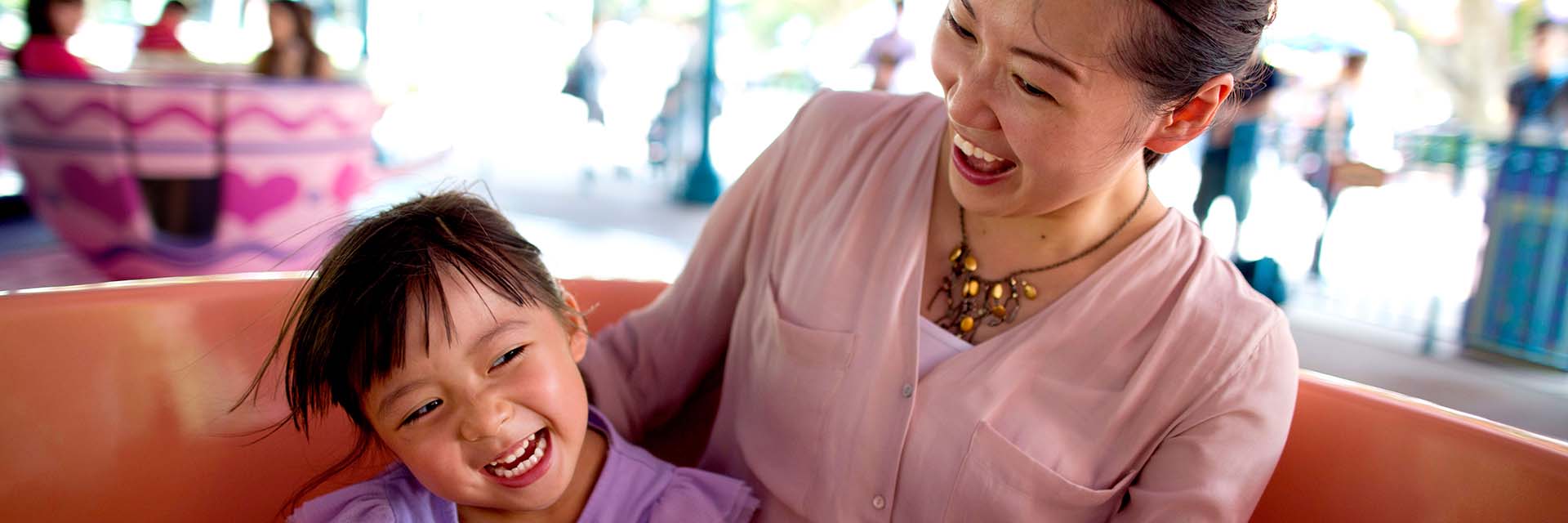 Mad Tea Party; Magic Kingdom; Mom and Daughter; Asian