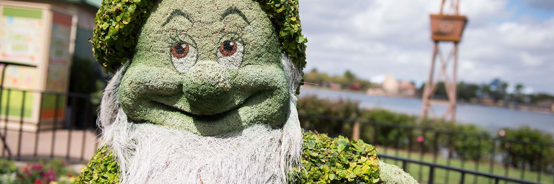 Happy the Dwarf Topiary at Epcot International Flower & Garden Festival