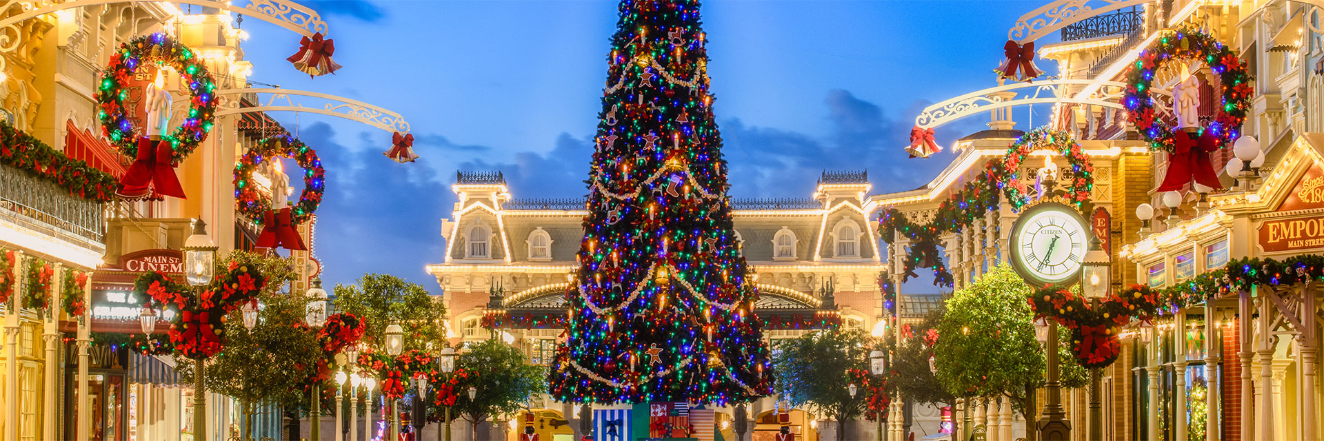 Walt Disney World Holiday decoration on Main Street