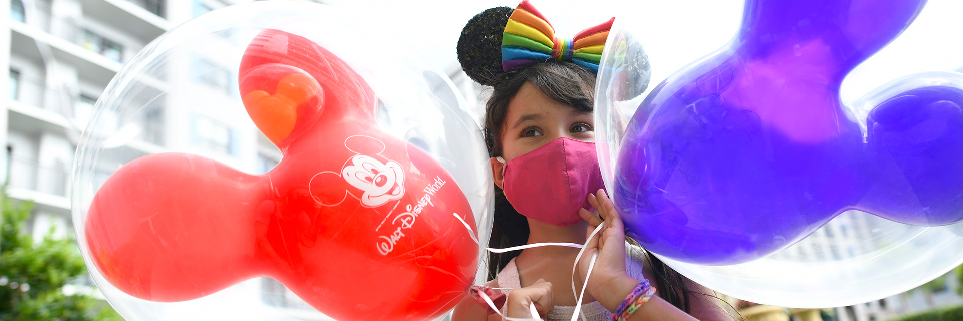 Girl with balloons at Riveria